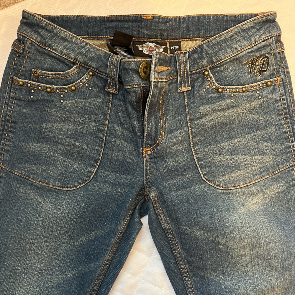 NWOT Harley-Davidson Blue Denim Jeans size 6P